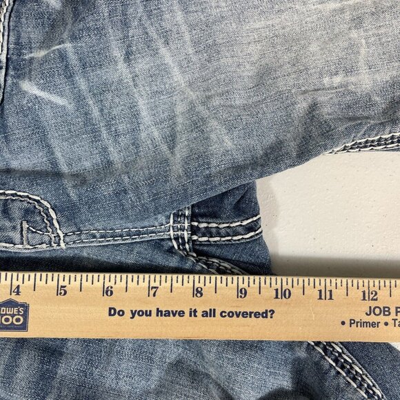 Rock Revival Yeon Denim Shorts Womens Size 26 Light Wash Bermuda Cotton Stretch - Picture 11 of 15